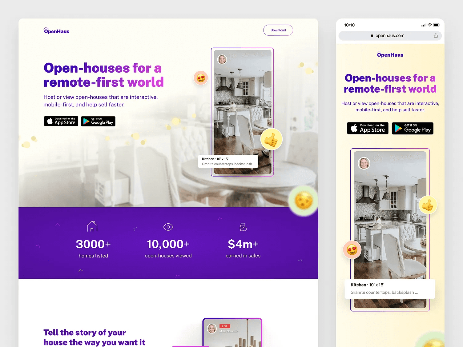 OpenHaus landing page: Open-houses for a remote-first world